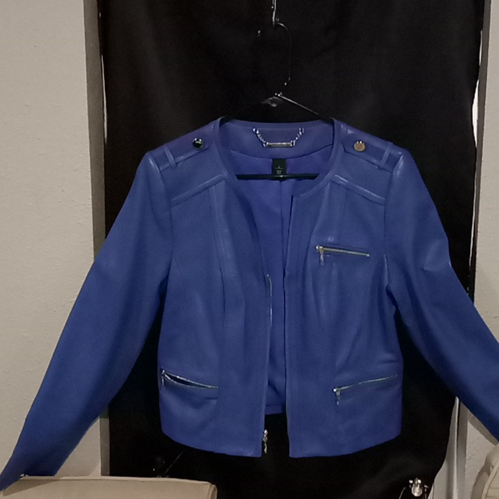 COPY - White/Black Leather jacket